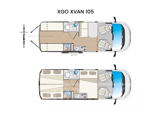 Ojetý, zánovní Fiat Ducato, XGO XVAN 105 na prodej. Použitá obytná vestavba. Bazar obytných vozů.